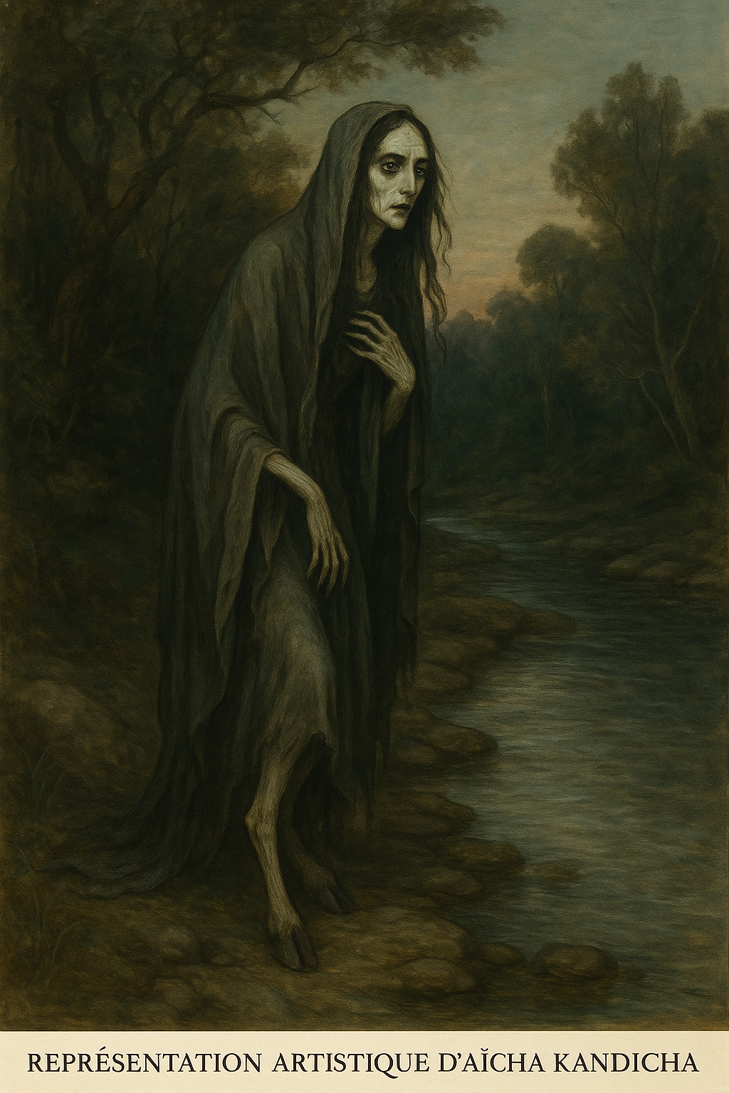 Aïcha Kandicha près de l'eau